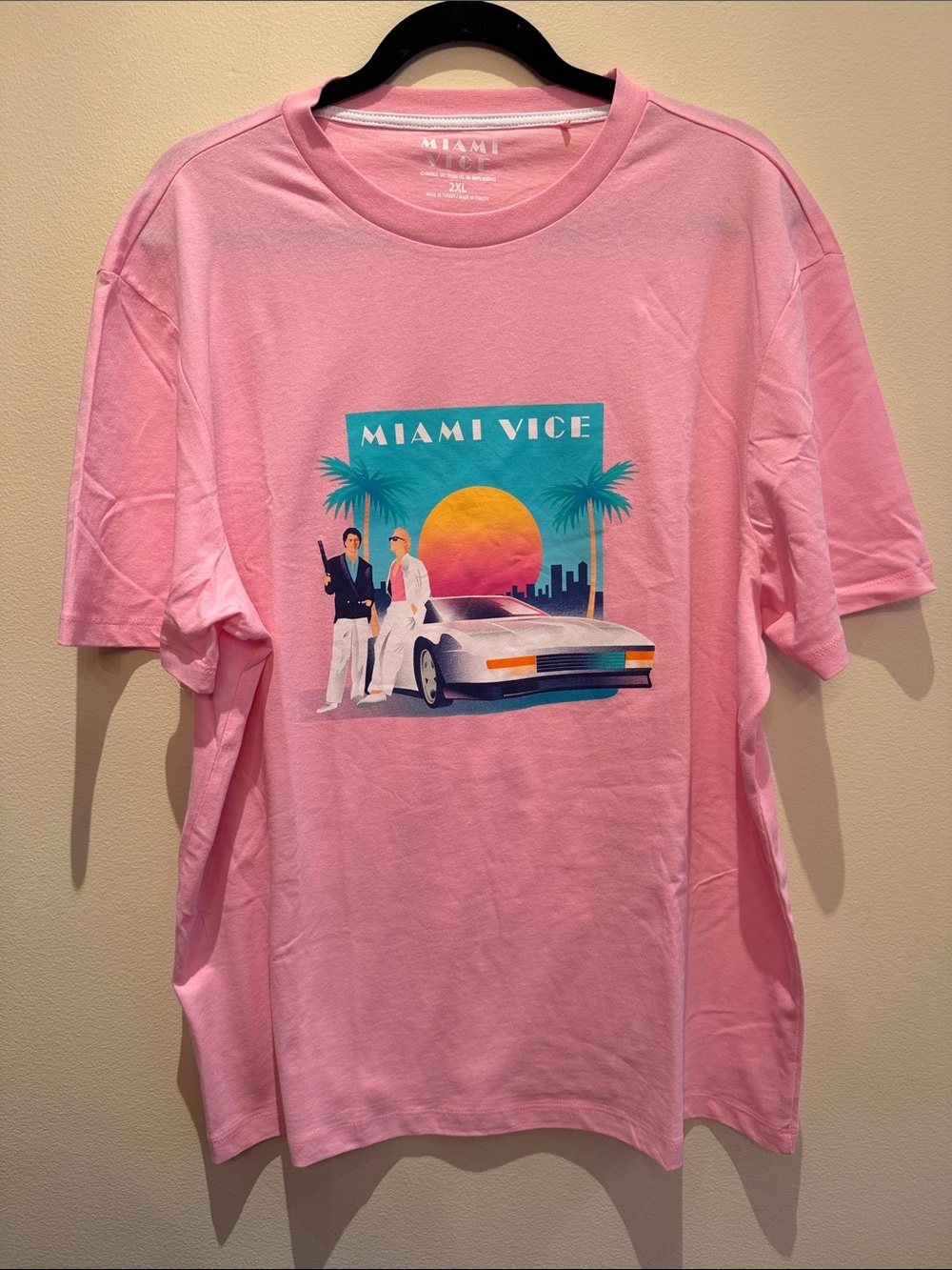 Miami Vice - Pink Graphic Tee - Primark